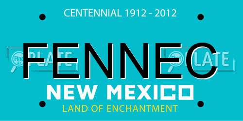 FENNEC New Mexico License Plate