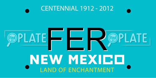FER New Mexico License Plate