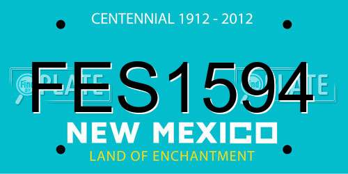 FES1594 New Mexico License Plate