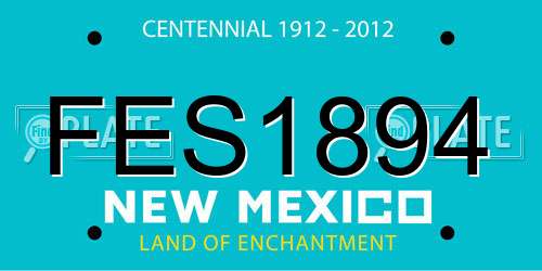 FES1894 New Mexico License Plate
