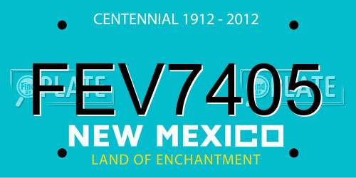 FEV7405 New Mexico License Plate