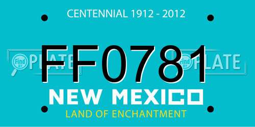 FF0781 New Mexico License Plate