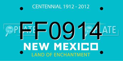 FF0914 New Mexico License Plate