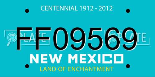 FF09569 New Mexico License Plate