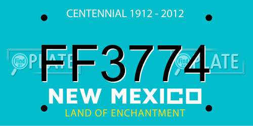 FF3774 New Mexico License Plate