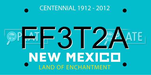 FF3T2A New Mexico License Plate