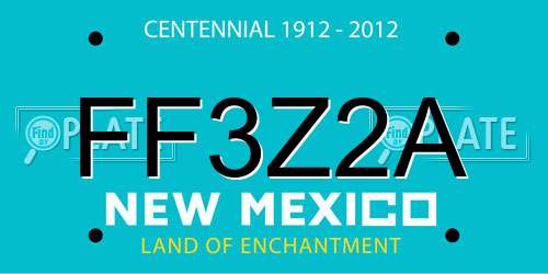 FF3Z2A New Mexico License Plate