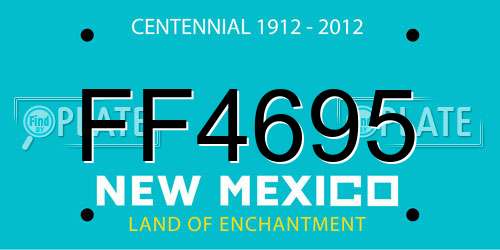 FF4695 New Mexico License Plate