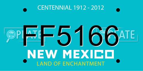 FF5166 New Mexico License Plate