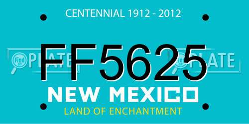 FF5625 New Mexico License Plate
