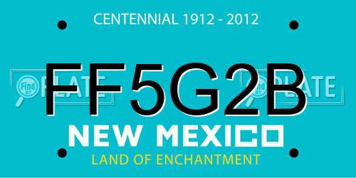 FF5G2B New Mexico License Plate