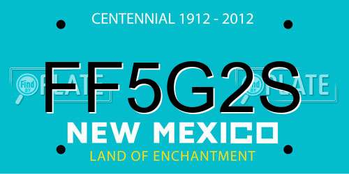FF5G2S New Mexico License Plate