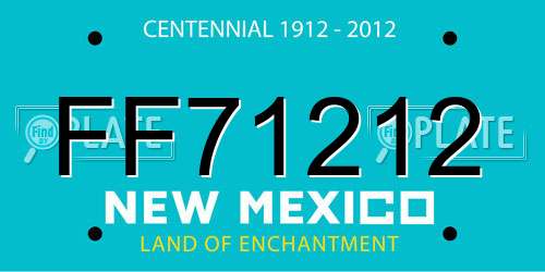 FF71212 New Mexico License Plate
