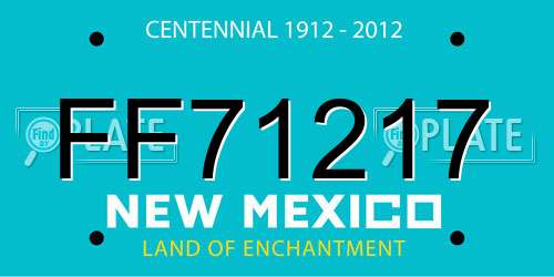 FF71217 New Mexico License Plate