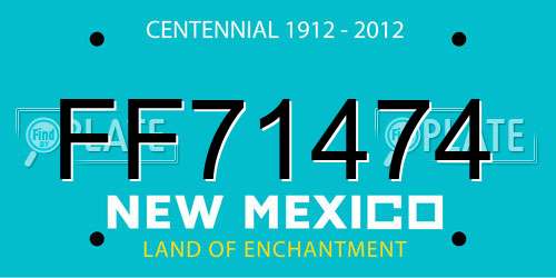 FF71474 New Mexico License Plate