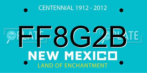 FF8G2B New Mexico License Plate