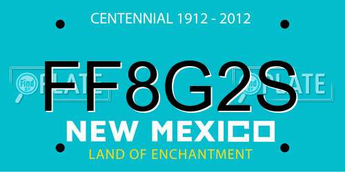 FF8G2S New Mexico License Plate