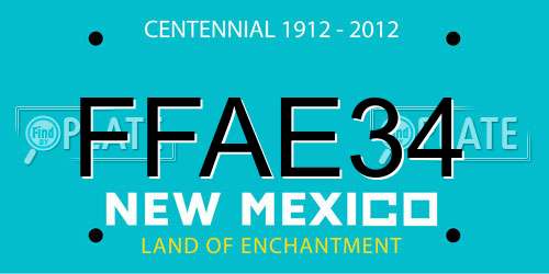 FFAE34 New Mexico License Plate