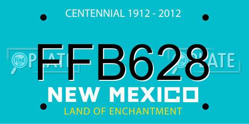 FFB628 New Mexico License Plate