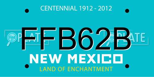 FFB62B New Mexico License Plate