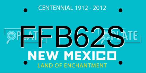 FFB62S New Mexico License Plate