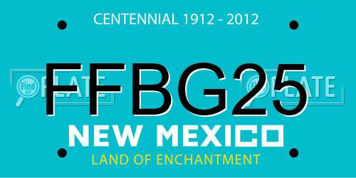 FFBG25 New Mexico License Plate