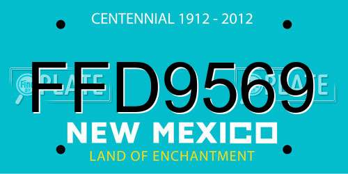 FFD9569 New Mexico License Plate