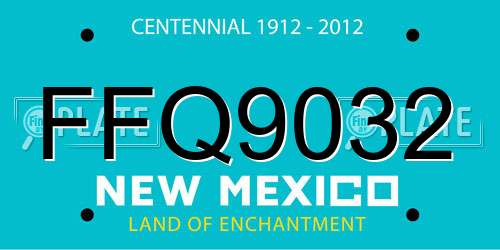 FFQ9032 New Mexico License Plate