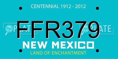 FFR379 New Mexico License Plate