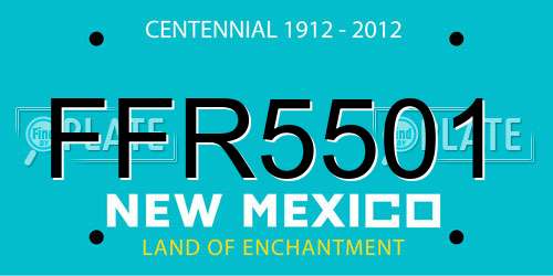 FFR5501 New Mexico License Plate