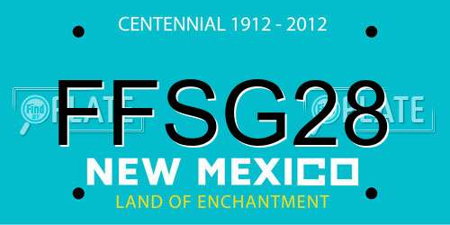 FFSG28 New Mexico License Plate