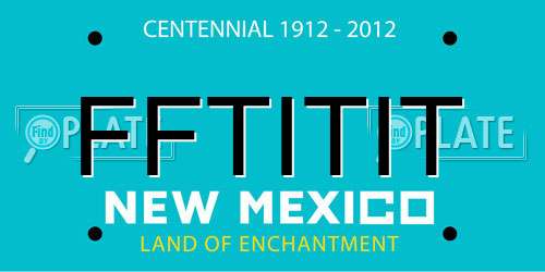 FFTITIT New Mexico License Plate