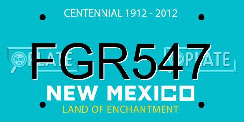 FGR547 New Mexico License Plate