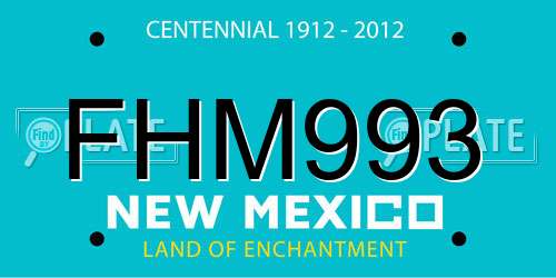 FHM993 New Mexico License Plate