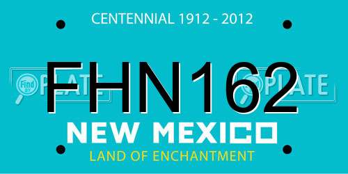 FHN162 New Mexico License Plate