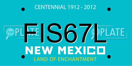 FIS67L New Mexico License Plate