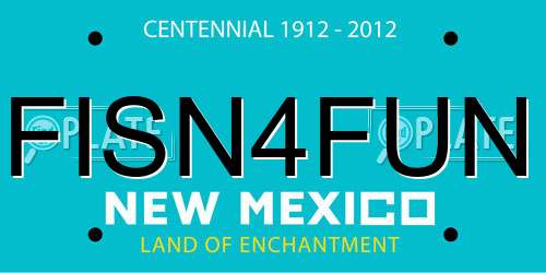 FISN4FUN New Mexico License Plate