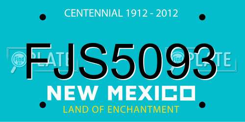 FJS5093 New Mexico License Plate