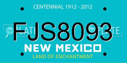FJS8093 New Mexico License Plate