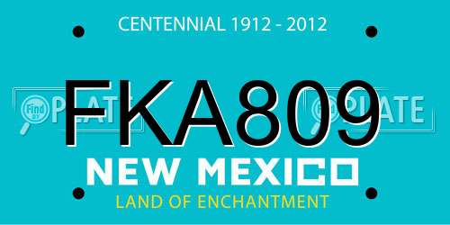 FKA809 New Mexico License Plate