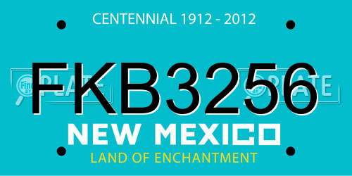 FKB3256 New Mexico License Plate