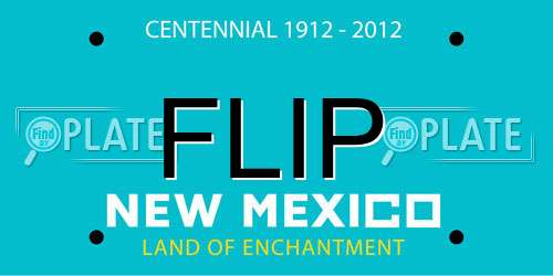 FLIP New Mexico License Plate