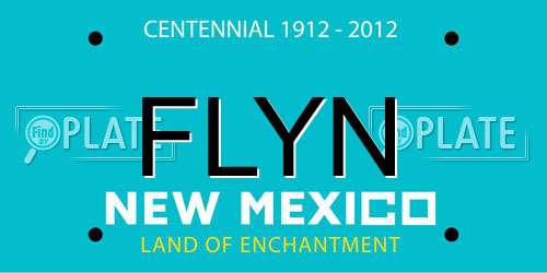 FLYN New Mexico License Plate
