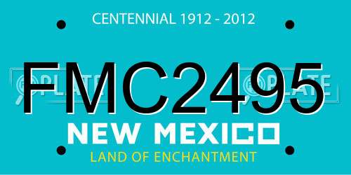 FMC2495 New Mexico License Plate