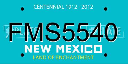 FMS5540 New Mexico License Plate