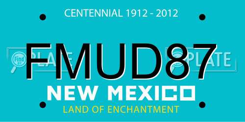 FMUD87 New Mexico License Plate