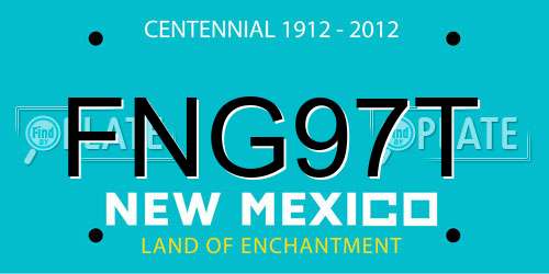 FNG97T New Mexico License Plate