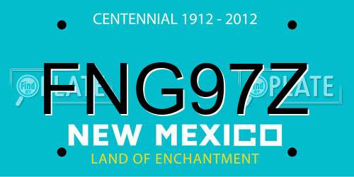FNG97Z New Mexico License Plate