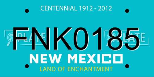FNK0185 New Mexico License Plate