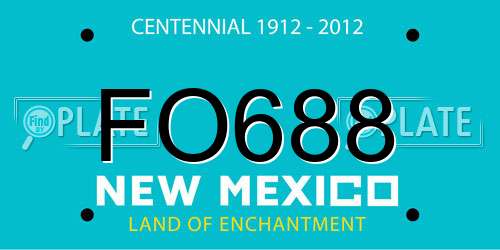 FO688 New Mexico License Plate